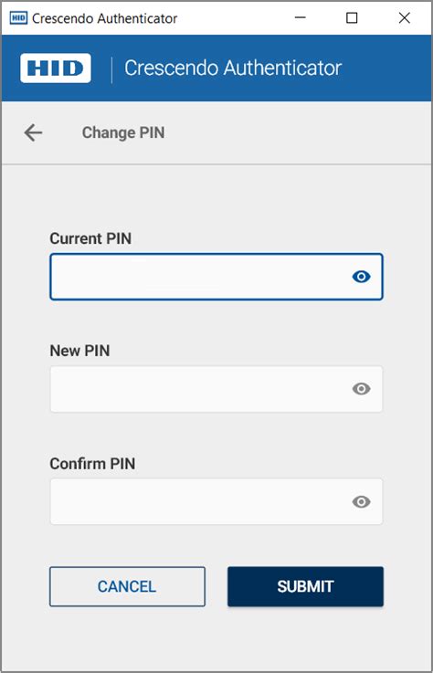 reset pin on hid crescendo smart card|hid pin settings.